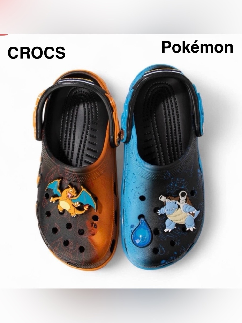 Crocs x Pokemon Classic Clog 'Charizard vs. Blastoise' 211346-90H Mens Size 11